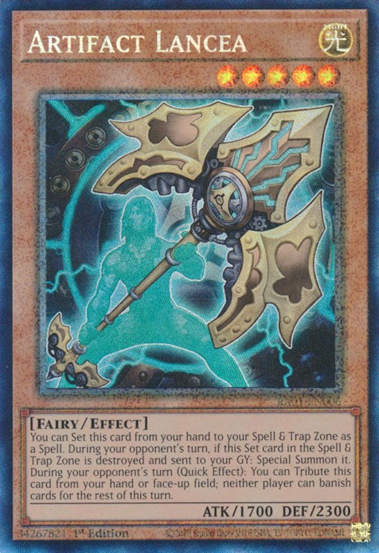 Artifact Lancea [RA01-EN006] Prismatic Collector's Rare - Yugioh Cards For Your TCG Needs!