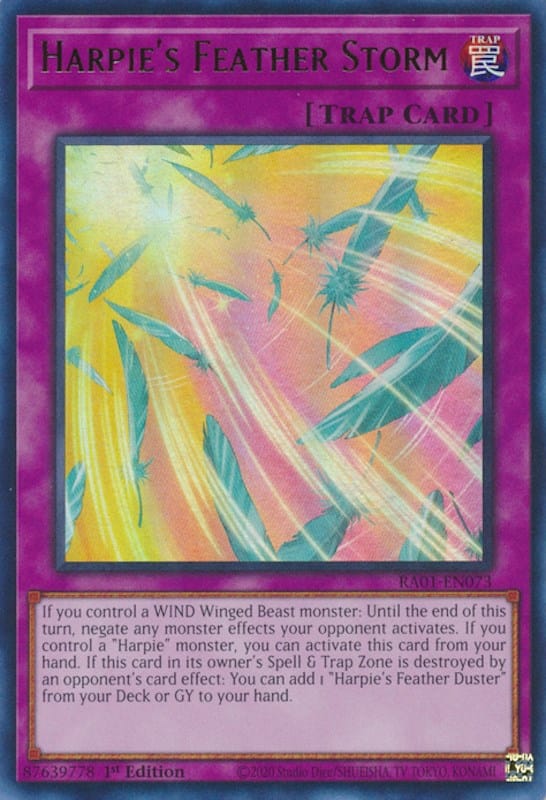 Harpie's Feather Storm [RA01-EN073] Ultra Rare - Yugioh Cards For Your TCG Needs!