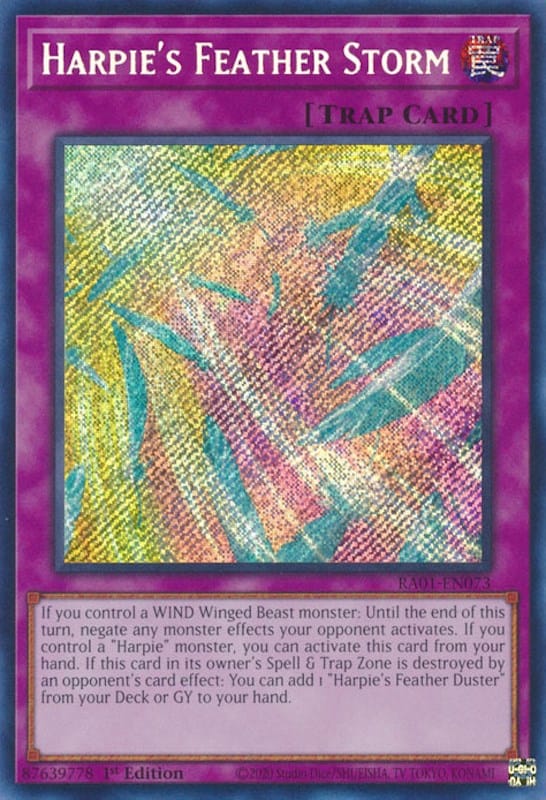 Harpie's Feather Storm [RA01-EN073] Secret Rare - Yugioh Cards For Your TCG Needs!
