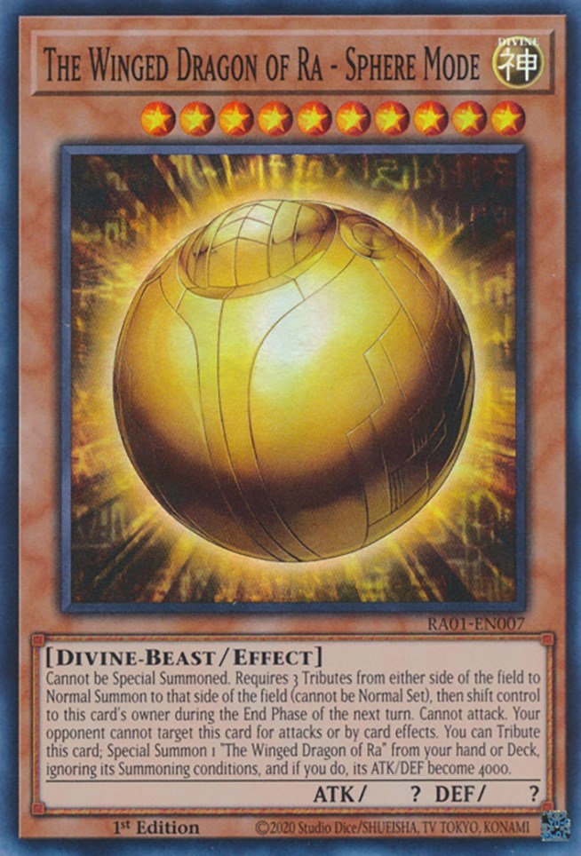 The Winged Dragon of Ra - Sphere Mode [RA01-EN007] Super Rare - Yugioh Cards For Your TCG Needs!