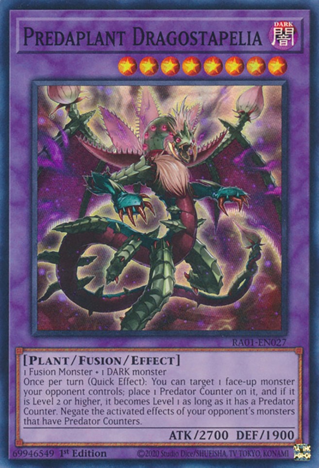 Predaplant Dragostapelia [RA01-EN027] Super Rare - Yugioh Cards For Your TCG Needs!