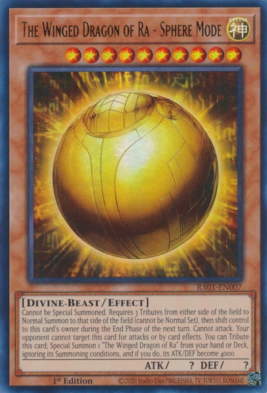 The Winged Dragon of Ra - Sphere Mode [RA01-EN007] Ultra Rare - Yugioh Cards For Your TCG Needs!