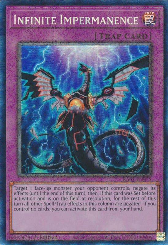Infinite Impermanence [RA01-EN075] Prismatic Collector's Rare - Yugioh Cards For Your TCG Needs!