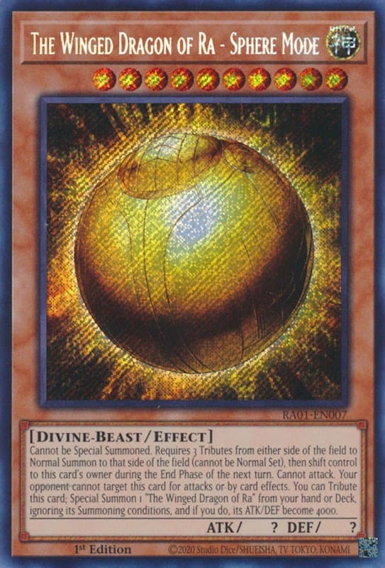 The Winged Dragon of Ra - Sphere Mode [RA01-EN007] Secret Rare - Yugioh Cards For Your TCG Needs!