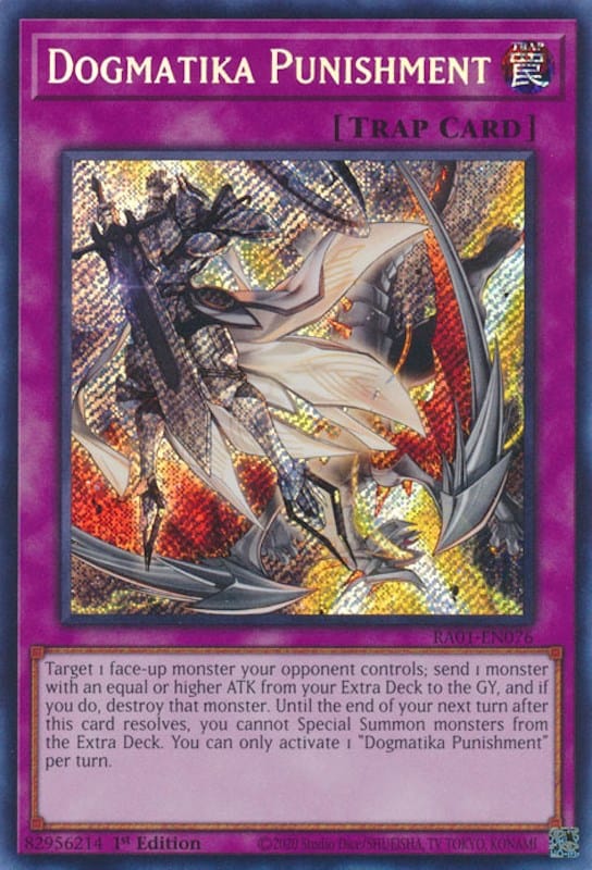 Dogmatika Punishment [RA01-EN076] Secret Rare - Yugioh Cards For Your TCG Needs!