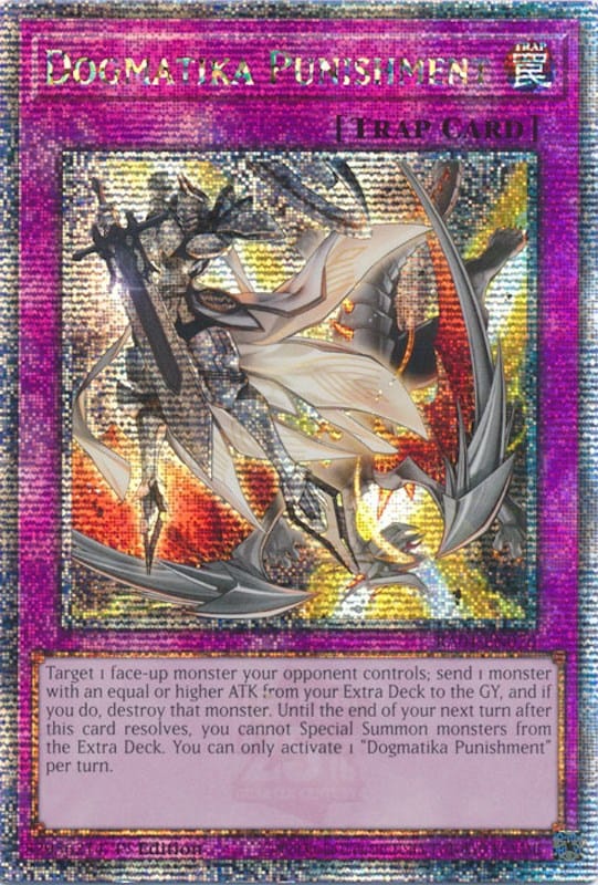 Dogmatika Punishment [RA01-EN076] Quarter Century Secret Rare - Yugioh Cards For Your TCG Needs!