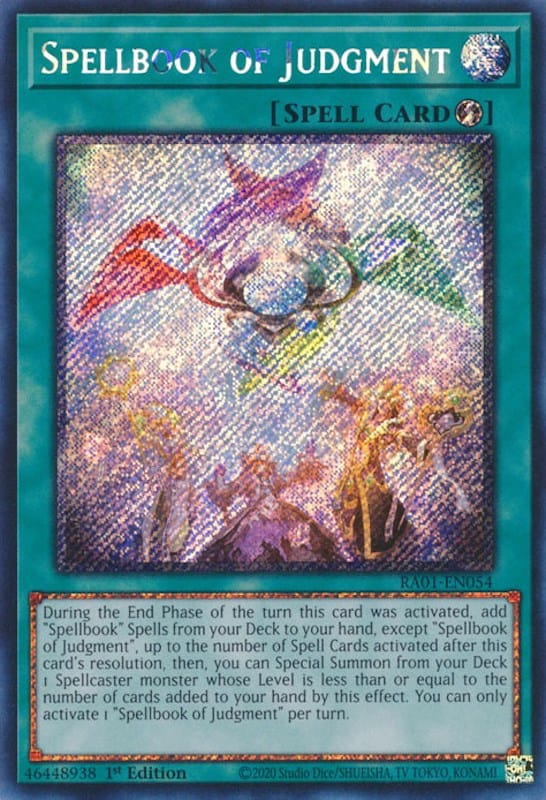 Spellbook of Judgment [RA01-EN054] Platinum Secret Rare - Yugioh Cards For Your TCG Needs!