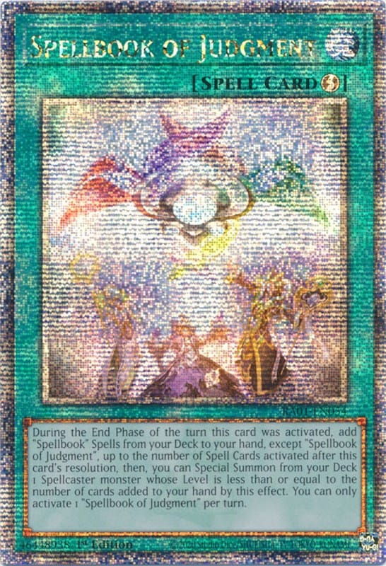 Spellbook of Judgment [RA01-EN054] Quarter Century Secret Rare - Yugioh Cards For Your TCG Needs!