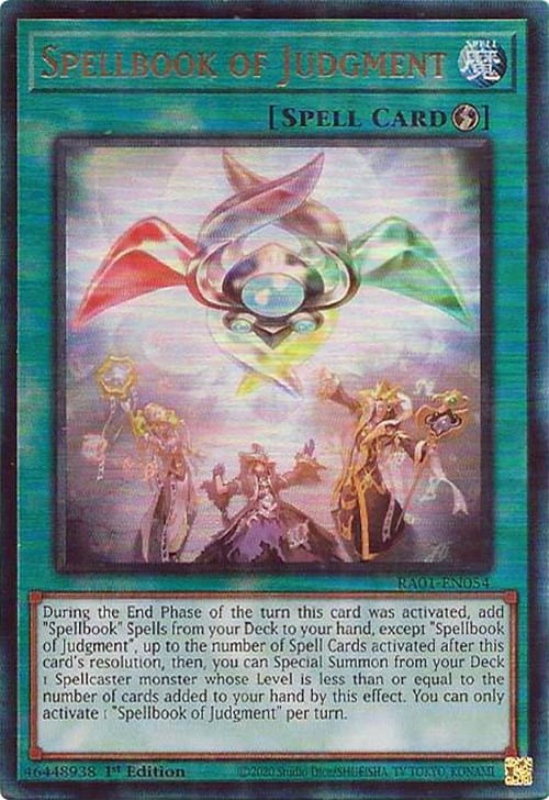 Spellbook of Judgment [RA01-EN054] Prismatic Ultimate Rare - Yugioh Cards For Your TCG Needs!