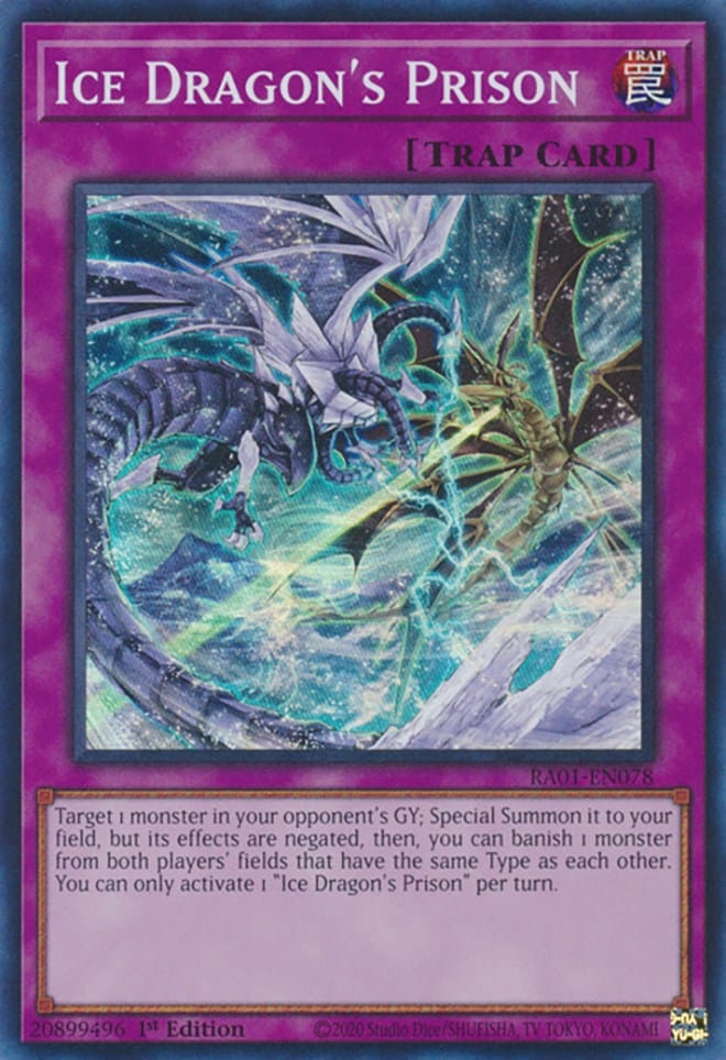 Ice Dragon's Prison [RA01-EN078] Super Rare - Yugioh Cards For Your TCG Needs!