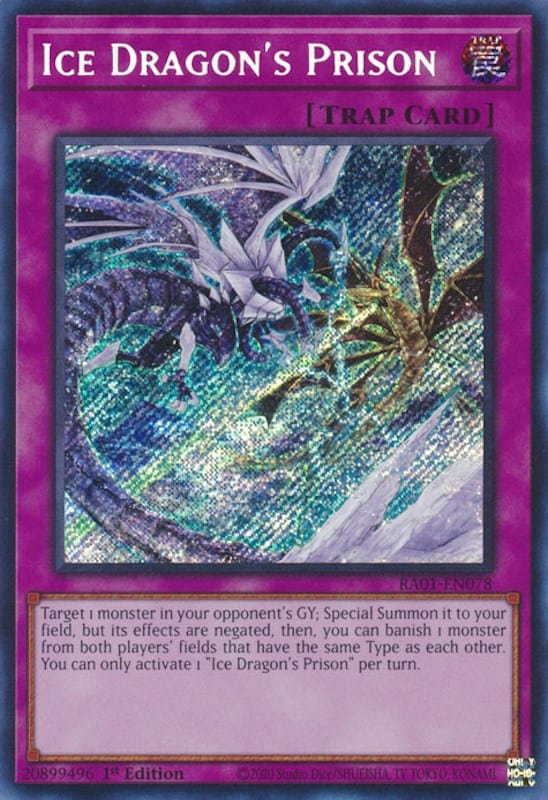 Ice Dragon's Prison [RA01-EN078] Secret Rare - Yugioh Cards For Your TCG Needs!