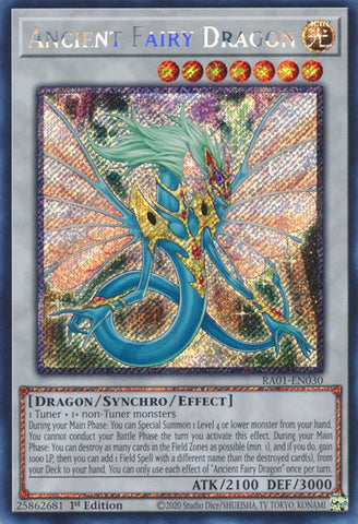 Ancient Fairy Dragon [RA01-EN030] Platinum Secret Rare - Yugioh Cards For Your TCG Needs!