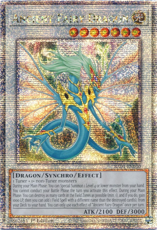 Ancient Fairy Dragon [RA01-EN030] Quarter Century Secret Rare - Yugioh Cards For Your TCG Needs!