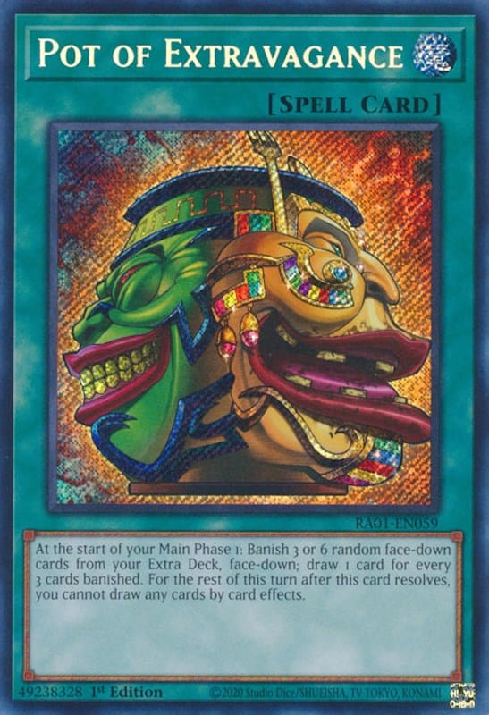 Pot of Extravagance [RA01-EN059] Secret Rare - Yugioh Cards For Your TCG Needs!