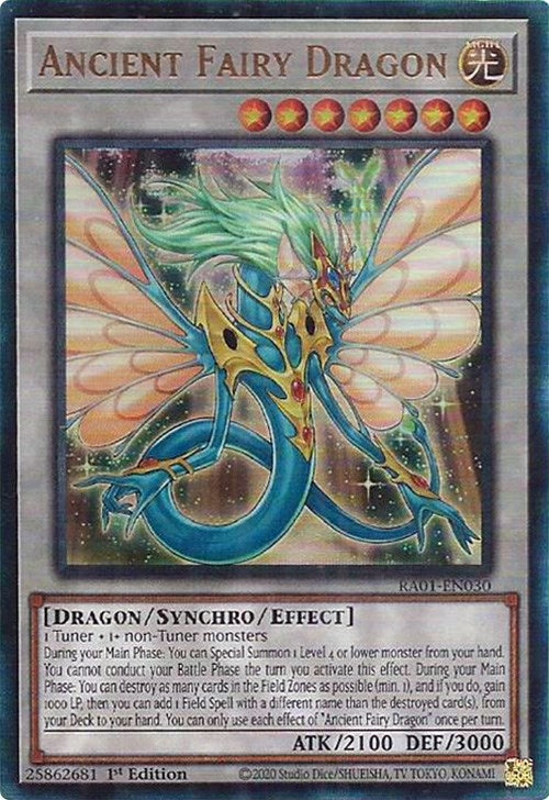 Ancient Fairy Dragon [RA01-EN030] Prismatic Ultimate Rare - Yugioh Cards For Your TCG Needs!