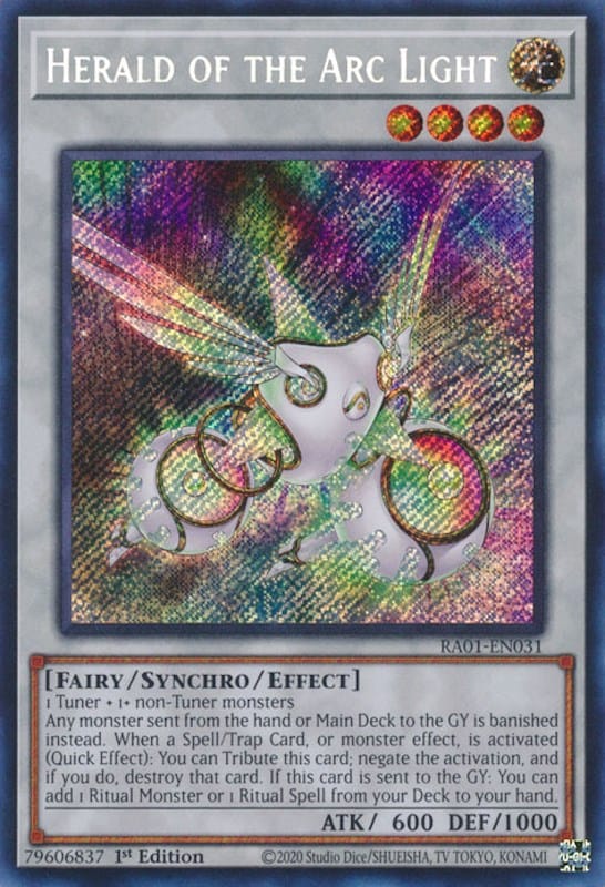 Herald of the Arc Light [RA01-EN031] Secret Rare - Yugioh Cards For Your TCG Needs!