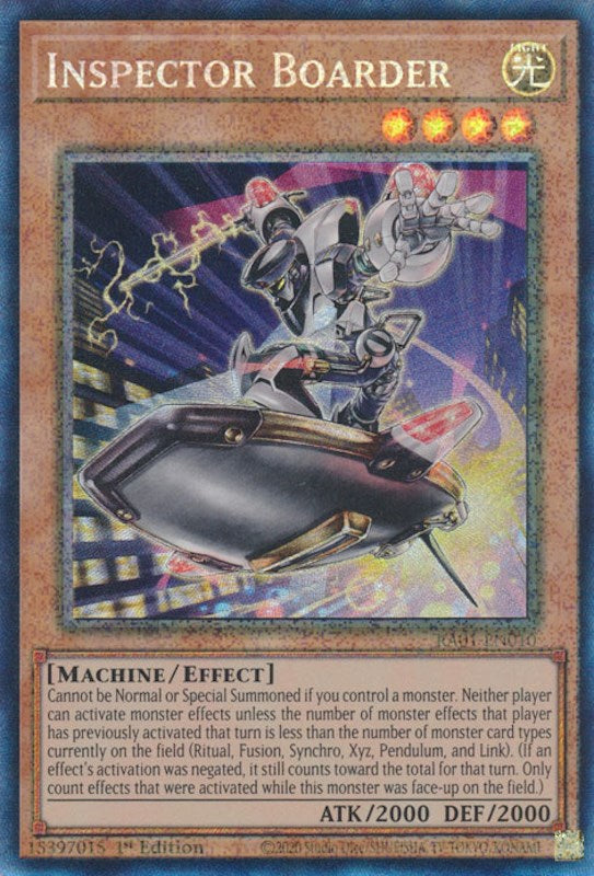 Inspector Boarder [RA01-EN010] Prismatic Collector's Rare - Yugioh Cards For Your TCG Needs!