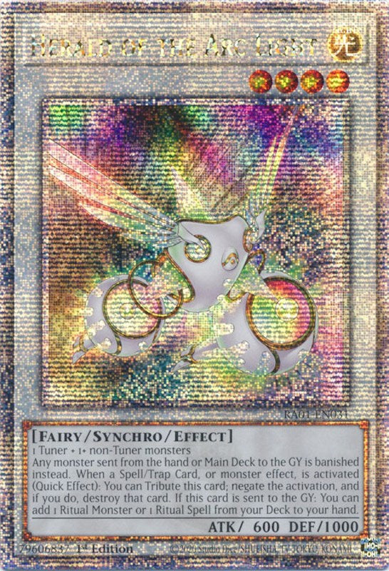 Herald of the Arc Light [RA01-EN031] Quarter Century Secret Rare - Yugioh Cards For Your TCG Needs!