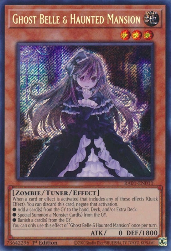Ghost Belle & Haunted Mansion [RA01-EN011] Secret Rare - Yugioh Cards For Your TCG Needs!