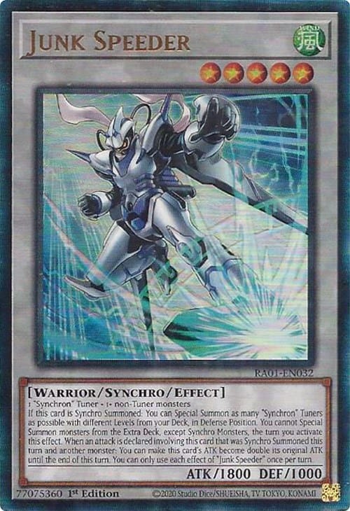 Junk Speeder [RA01-EN032] Prismatic Ultimate Rare - Yugioh Cards For Your TCG Needs!