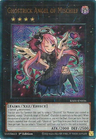Ghostrick Angel of Mischief [RA01-EN036] Prismatic Ultimate Rare - Yugioh Cards For Your TCG Needs!