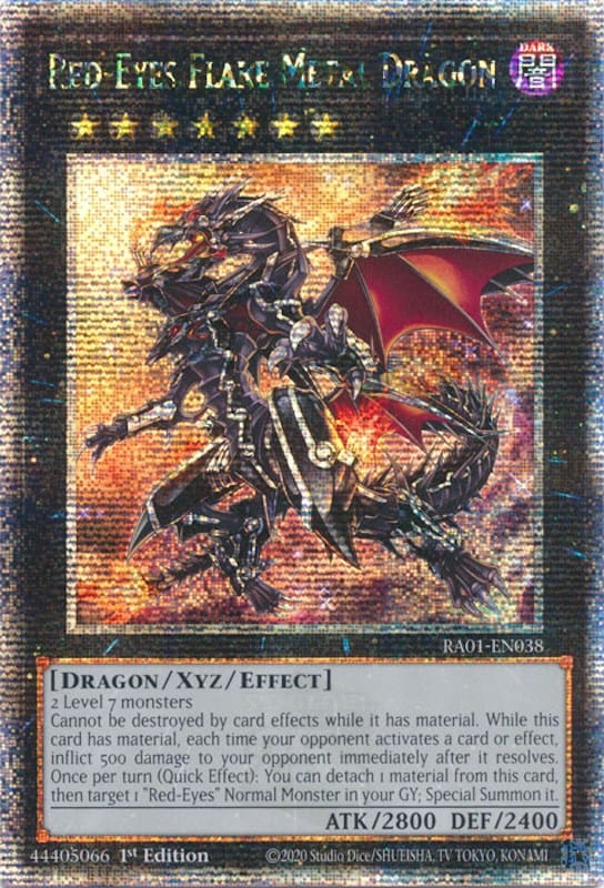 Red-Eyes Flare Metal Dragon [RA01-EN038] Quarter Century Secret Rare - Yugioh Cards For Your TCG Needs!