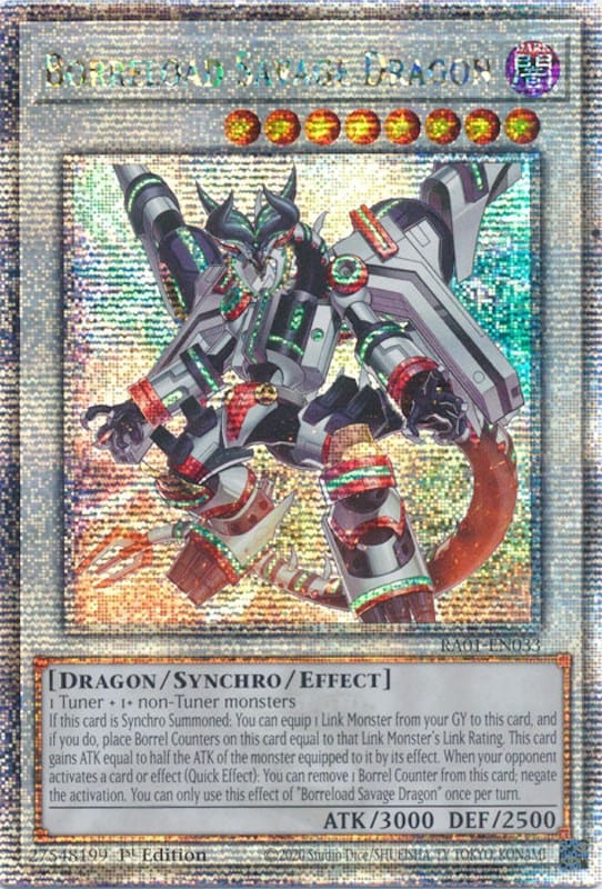 Borreload Savage Dragon [RA01-EN033] Quarter Century Secret Rare - Yugioh Cards For Your TCG Needs!