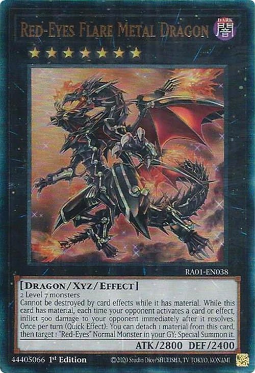 Red-Eyes Flare Metal Dragon [RA01-EN038] Prismatic Ultimate Rare - Yugioh Cards For Your TCG Needs!