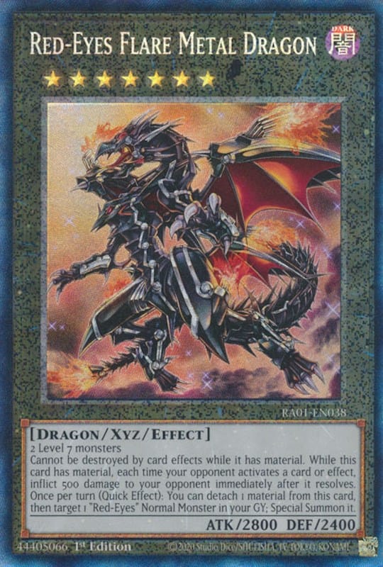 Red-Eyes Flare Metal Dragon [RA01-EN038] Prismatic Collector's Rare - Yugioh Cards For Your TCG Needs!