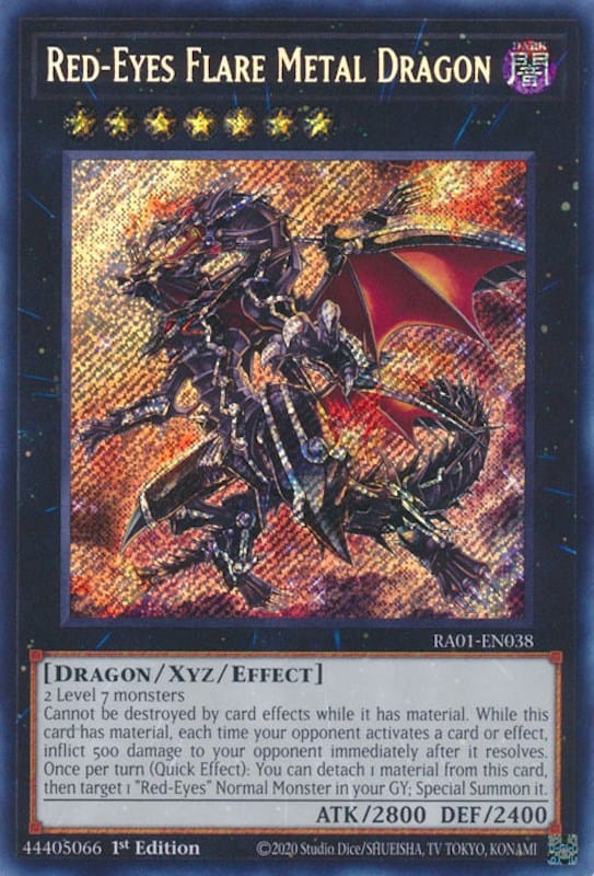 Red-Eyes Flare Metal Dragon [RA01-EN038] Secret Rare - Yugioh Cards For Your TCG Needs!