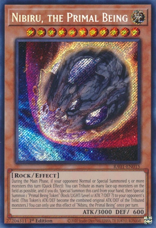 Nibiru, the Primal Being [RA01-EN015] Secret Rare - Yugioh Cards For Your TCG Needs!