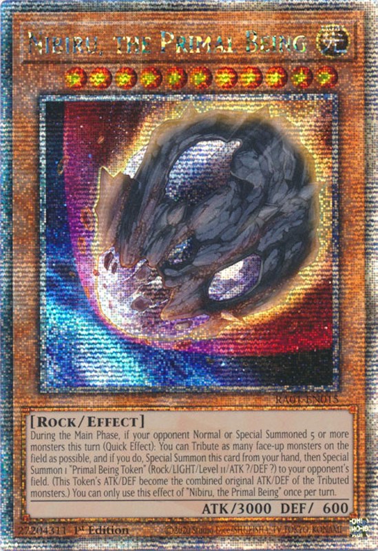 Nibiru, the Primal Being [RA01-EN015] Quarter Century Secret Rare - Yugioh Cards For Your TCG Needs!