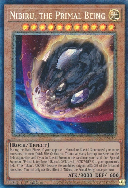 Nibiru, the Primal Being [RA01-EN015] Prismatic Collector's Rare - Yugioh Cards For Your TCG Needs!