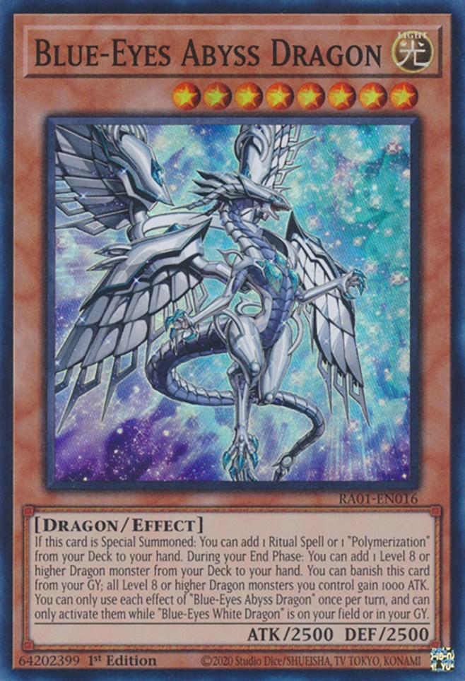 Blue-Eyes Abyss Dragon [RA01-EN016] Super Rare - Yugioh Cards For Your TCG Needs!
