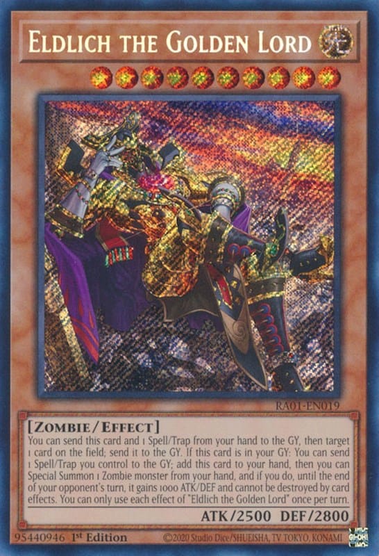 Eldlich the Golden Lord (Alternate Art) [RA01-EN019] Secret Rare - Yugioh Cards For Your TCG Needs!