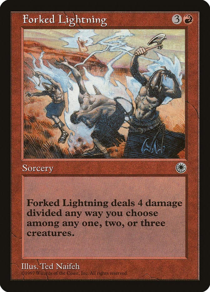Forked Lightning [Portal] Magic: The Gathering