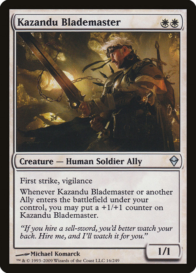 Kazandu Blademaster [Zendikar] Magic: The Gathering