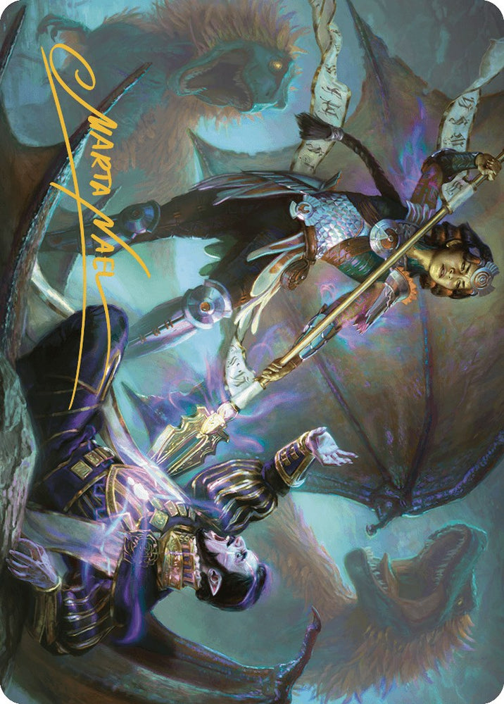 Huatli's Final Strike Art Card (Gold-Stamped Signature) [The Lost Caverns of Ixalan Art Series] Magic: The Gathering