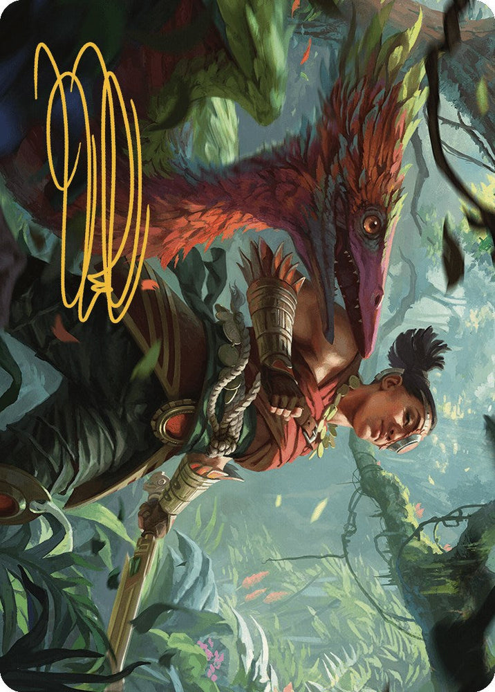 Wayta, Trainer Prodigy Art Card (Gold-Stamped Signature) [The Lost Caverns of Ixalan Art Series] Magic: The Gathering