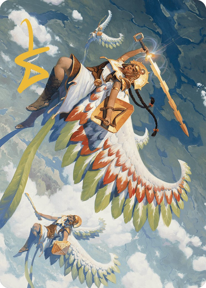 Resplendent Angel Art Card (5/81) (Gold-Stamped Signature) [The Lost Caverns of Ixalan Art Series] Magic: The Gathering