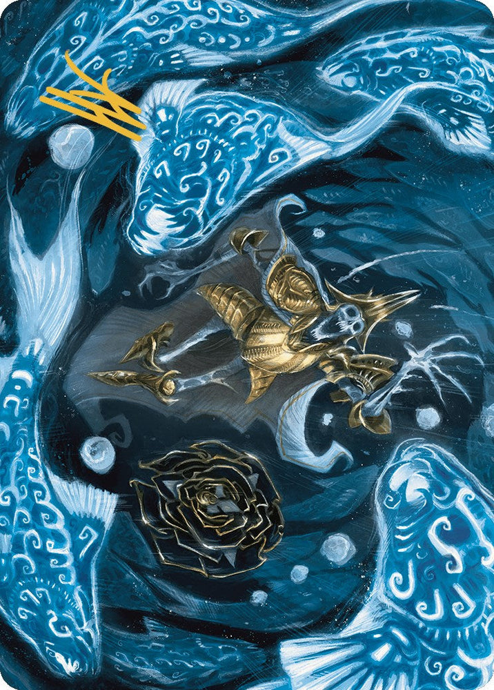 Eaten by Piranhas Art Card (Gold-Stamped Signature) [The Lost Caverns of Ixalan Art Series] Magic: The Gathering