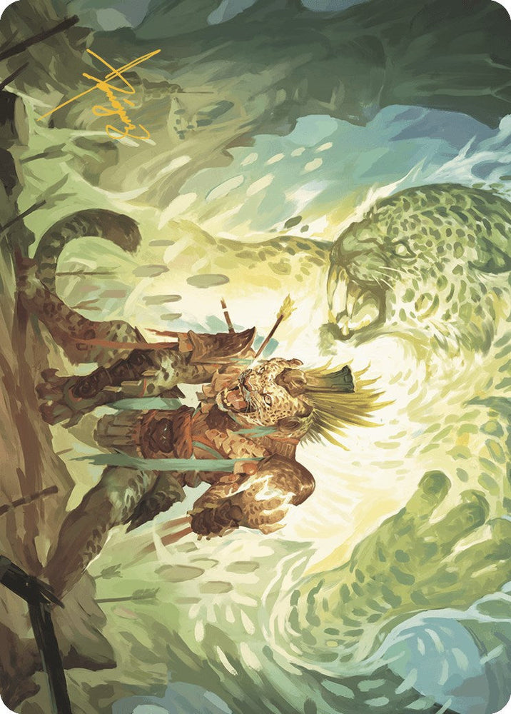 Might of the Ancestors Art Card (Gold-Stamped Signature) [The Lost Caverns of Ixalan Art Series] Magic: The Gathering