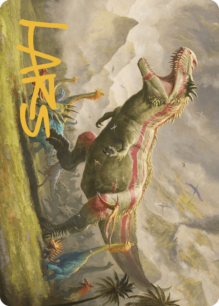 Ghalta, Stampede Tyrant Art Card (Gold-Stamped Signature) [The Lost Caverns of Ixalan Art Series] Magic: The Gathering