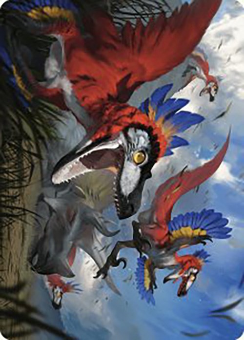 Wrathful Raptors Art Card [The Lost Caverns of Ixalan Art Series] Magic: The Gathering
