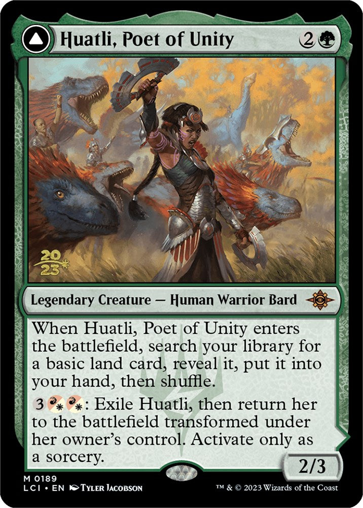 Huatli, Poet of Unity // Roar of the Fifth People [The Lost Caverns of Ixalan Prerelease Cards] Magic: The Gathering