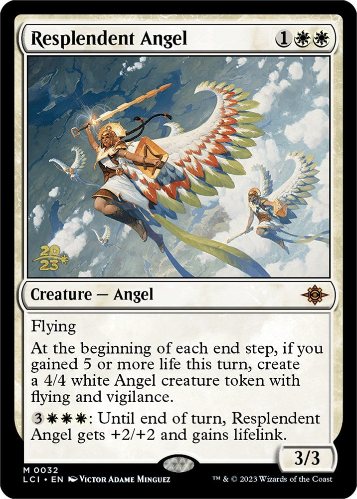 Resplendent Angel (LCI) [The Lost Caverns of Ixalan Prerelease Cards] Magic: The Gathering