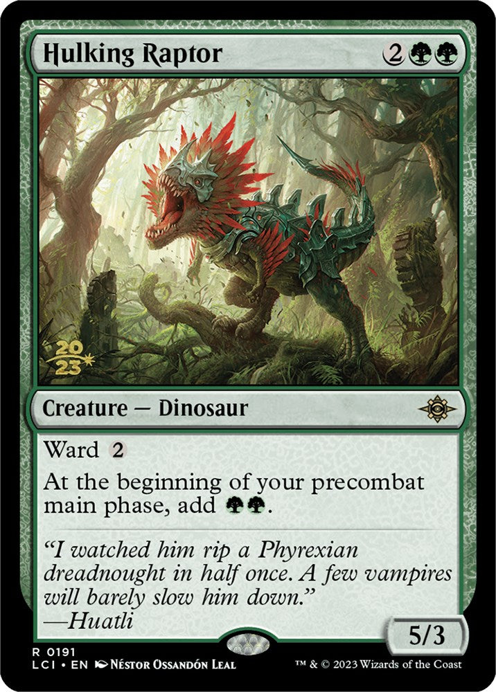 Hulking Raptor [The Lost Caverns of Ixalan Prerelease Cards] Magic: The Gathering