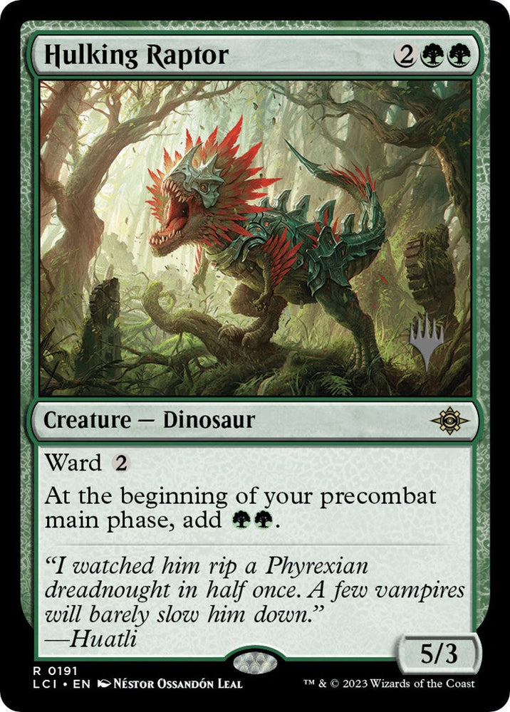 Hulking Raptor (Promo Pack) [The Lost Caverns of Ixalan Promos] Magic: The Gathering