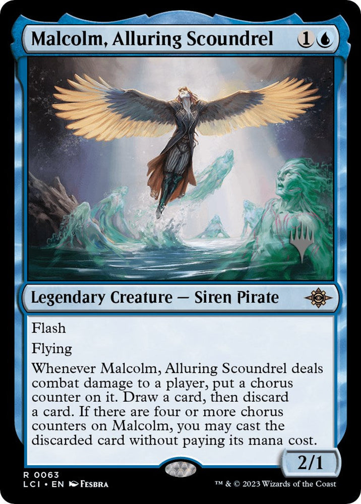 Malcolm, Alluring Scoundrel (Promo Pack) [The Lost Caverns of Ixalan Promos] Magic: The Gathering