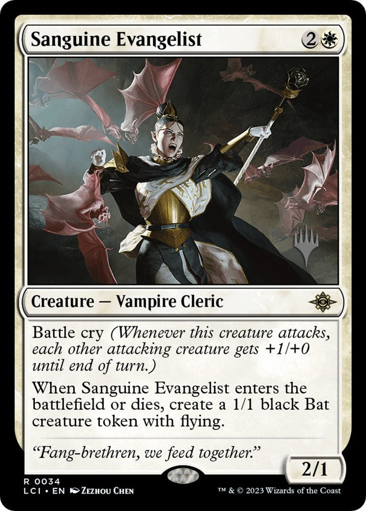 Sanguine Evangelist (Promo Pack) [The Lost Caverns of Ixalan Promos] Magic: The Gathering
